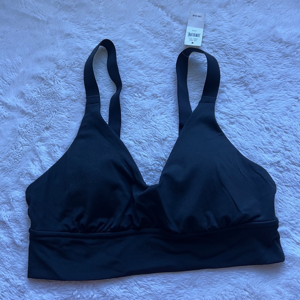 OFFLINE by Aerie Real Me V-Neck Bralette True Black 3080-073 Womens Medium NEW